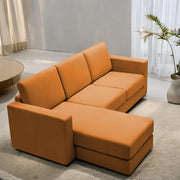 Casaliving Stoiny LHS 4 Seater L Shape Sofa Set for Living Room (Black Fabric) Premium Fabric Sofa