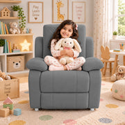 Casaliving Amos Kids 1 Seater Sofa Chair – (Black) Soft & Comfortable Cushioned Armchair for Children | Single Seater Kids Chair for Bedroom, Playroom & Nursery | Compact Modern Kids Sofa