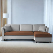 Casaliving Marvin LHS 4 Seater L Shape Sofa Set for Living Room (Black Fabric) Premium Fabric Sofa