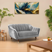 Casaliving Anyse 2 Seater Sofa Set for Living Room (Grey Colour Fabric) Premium Fabric Sofa