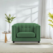 Sinclair 1 Seater Sofa Set for Living Room (Blue Colour) Premium Fabric Sofa
