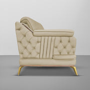 Falconar 3 Seater Sofa Set for Living Room (Cream Fabric) Premium Fabric Sofa