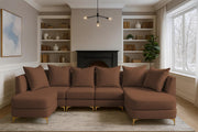 Zoe 8 Seater U Shape Sofa Set for Living Room (Black Grey Colour) Premium Fabric Sofa Set Living Room