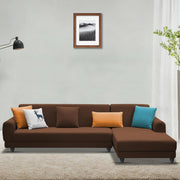 Casaliving Kaven LHS 4 Seater L Shape Sofa Set for Living Room (Black Fabric)