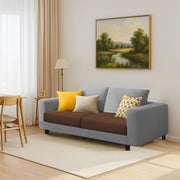 Minta 2 Seater Sofa Set for Living Room (Brown Grey - Colour Fabric) Premium Fabric Sofa Set for Living Room