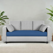 Casaliving Vitserk 3 Seater Sofa Set for Living Room (Blue Grey Colour) Premium Fabric Sofa