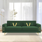 Ivary 3 Seater Sofa Set for Living Room (Black Colour) Premium Fabric Sofa