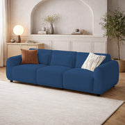 Alicent Modern Premium Boucle Fabric Sofa, Upholstered 3 Seater Sofa Set for Living Room, (Blue Colour) Premium Boucle Fabric Sofa