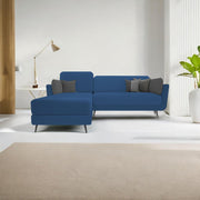 Arlond LHS 4 Seater L Shape Sofa Set for Living Room (Blue Fabric) Premium Fabric Sofa