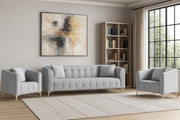 Eren 3+1+1 Seater Sofa Set for Living Room (Grey Colour Fabric) Premium Fabric Sofa Set for Living Room