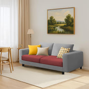 Minta 2 Seater Sofa Set for Living Room (Black - Colour Fabric) Premium Fabric Sofa Set for Living Room