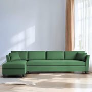 Casaliving Marvin LHS 4 Seater L Shape Sofa Set for Living Room (Black Fabric) Premium Fabric Sofa