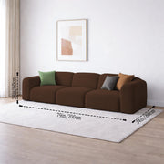 Amaco Modern Velvet Sofa, Tufted Design Upholstered 3 Seater Sofa Set for Living Room, (Black Colour) Premium Velvet Fabric Sofa