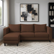 Mikasa 4 Seater LHS L Shape Sofa Set for Living Room (Brown Fabric) Premium Fabric Sofa Set for Living Room