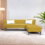 Casaliving Cassidy LHS 6 Seater L Shape Sofa Set for Living Room (Black Colour) Premium Fabric Sofa