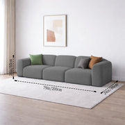 Amaco Modern Velvet Sofa, Tufted Design Upholstered 3 Seater Sofa Set for Living Room, (Black Colour) Premium Velvet Fabric Sofa
