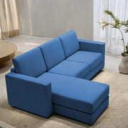 Casaliving Stoiny LHS 4 Seater L Shape Sofa Set for Living Room (Black Fabric) Premium Fabric Sofa