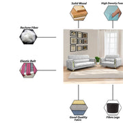 Gelio 2 Seater Sofa Set for Living Room (Black Colour) Premium Fabric Sofa