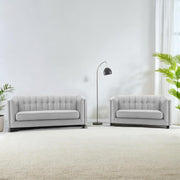 Casaliving Sinclair 3+1+1 Seater Sofa Set for Living Room (Blue Black Colour) Premium Fabric Sofa