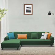 Casaliving Kaven LHS 4 Seater L Shape Sofa Set for Living Room (Black Fabric)