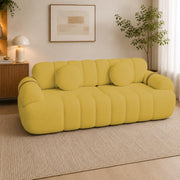 Casaliving Trex 3 Seater Sofa Set for Living Room, 3 Seater (Black) Colour Premium Velvet Fabric Sofa