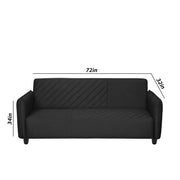 Percy 3 Seater Sofa Set for Living Room (Black Fabric) Premium Fabric Sofa