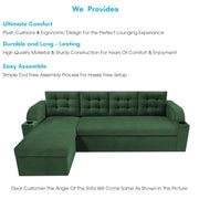 Grance LHS 4 Seater Corner Sofa Cum Bed for Living Room (Black Fabric) Premium Fabric Sofa