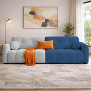Dreamor 3 Seater Sofa Velvet Fabric (Black) with Three Cushions Perfect for |Home Living |Office Room and Guest Room Premium Sofa
