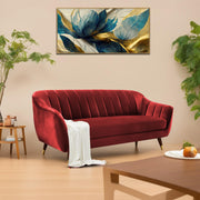 Grayon 3 Seater Convertible Sofa Set for Living Room, 3 Seater & Ottoman Modular Sectional Couch for Small Space (Black Colour) Fabric Sofa Set