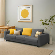 Minta 3 Seater Sofa Set for Living Room (Dark Grey Colour Fabric) Premium Fabric Sofa