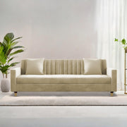 Garcia 3 Seater Sofa Set for Living Room (Blue Black Colour) Premium Fabric Sofa