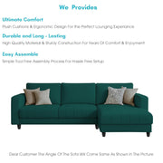 Oslo 4 Seater RHS L Shape Sofa Set for Living Room (Pine Fabric) Premium Fabric Sofa Set for Living Room