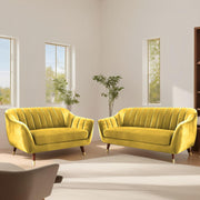 Casaliving Anyse 2 Seater Sofa Set for Living Room (Grey Colour Fabric) Premium Fabric Sofa