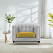 Sinclair 1 Seater Sofa Set for Living Room (Blue Colour) Premium Fabric Sofa
