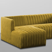 Rowan LHS 4 Seater L Shape Sofa Set for Living Room (Yellow Fabric) Premium Fabric Sofa