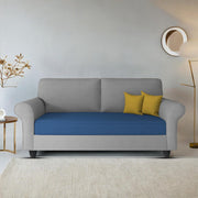 Casaliving Nelson 2 Seater Sofa Set for Living Room (Colour - Cream Brown) Premium Fabric Sofa