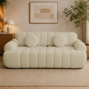 Casaliving Trex 3 Seater Sofa Set for Living Room, 3 Seater (Black) Colour Premium Velvet Fabric Sofa