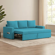Karter 3 Seater Sofa Cum Bed for Living Room (Black Fabric) Premium Fabric Sofa