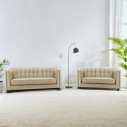 Casaliving Sinclair 3+1+1 Seater Sofa Set for Living Room (Blue Black Colour) Premium Fabric Sofa