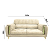 Gelio 2 Seater Sofa Set for Living Room (Black Colour) Premium Fabric Sofa