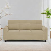 Marco 3 Seater Sofa Set for Living Room (Cream Colour) Premium Fabric Sofa