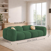 Vetras Modern Velvet Bubble Cloud Sofa, Tufted Design Upholstered 3+2 Seater Sofa Set for Living Room, (Brown Colour) Premium Velvet Fabric Sofa