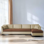 Casaliving Marvin LHS 4 Seater L Shape Sofa Set for Living Room (Black Fabric) Premium Fabric Sofa