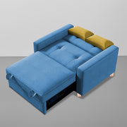 Alfred 1 Seater Sofa Cum Bed Sofa Set for Living Room (Maroon Fabric) Premium Fabric Sofa