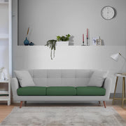 Letty 3 Seater Sofa Set for Living Room (Green Grey Colour) Premium Fabric Sofa