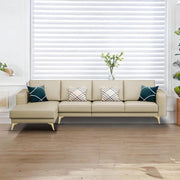 Falco LHS 6 Seater L Shape Sofa Set for Living Room (Cream Fabric) Premium Fabric Sofa