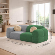 Vetras Modern Velvet Bubble Cloud Sofa, Tufted Design Upholstered 3+2 Seater Sofa Set for Living Room, (Brown Colour) Premium Velvet Fabric Sofa