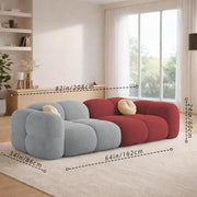 Vetras Modern Velvet Bubble Cloud Sofa, Tufted Design Upholstered 3+2 Seater Sofa Set for Living Room, (Brown Colour) Premium Velvet Fabric Sofa