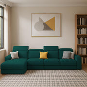 Orion LHS 6 Seater L Shape Sofa Set for Living Room (Pine Colour) Premium Fabric Sofa