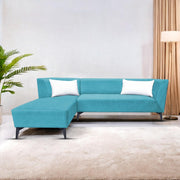 Casaliving Cassidy LHS 6 Seater L Shape Sofa Set for Living Room (Black Colour) Premium Fabric Sofa